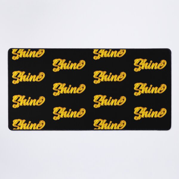 Item preview, The Word Shine in Glossy Gold Script Typography designed and sold by Cawaiico.