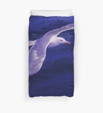 Seagull Flying Over the Sea Duvet Cover