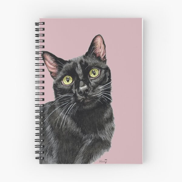 Item preview, N2 PORTRAIT OF BLACK CAT IN WATERCOLOR designed and sold by Heaven7.