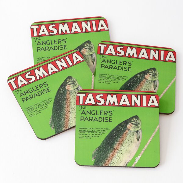 Item preview, TASMANIA The Anglers' Paradise AUSTRALIA 1933 Vintage Tourism Poster Advertising designed and sold by retroposters.