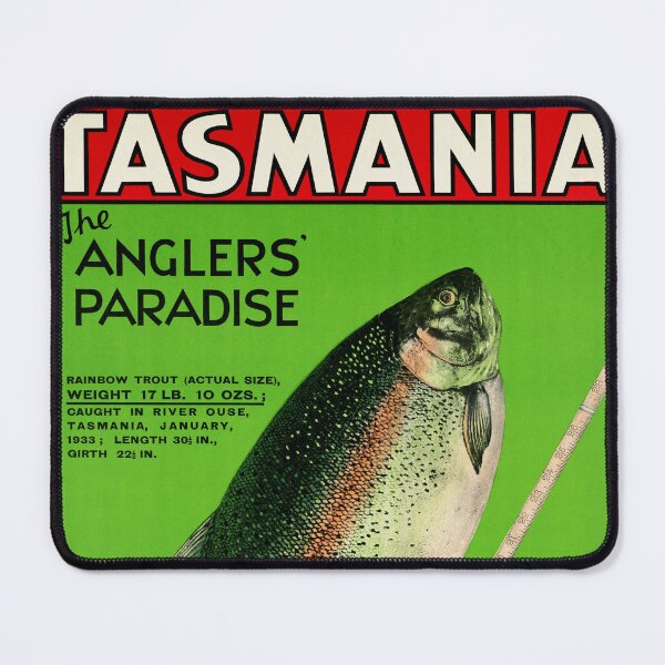 Item preview, TASMANIA The Anglers' Paradise AUSTRALIA 1933 Vintage Tourism Poster Advertising designed and sold by retroposters.
