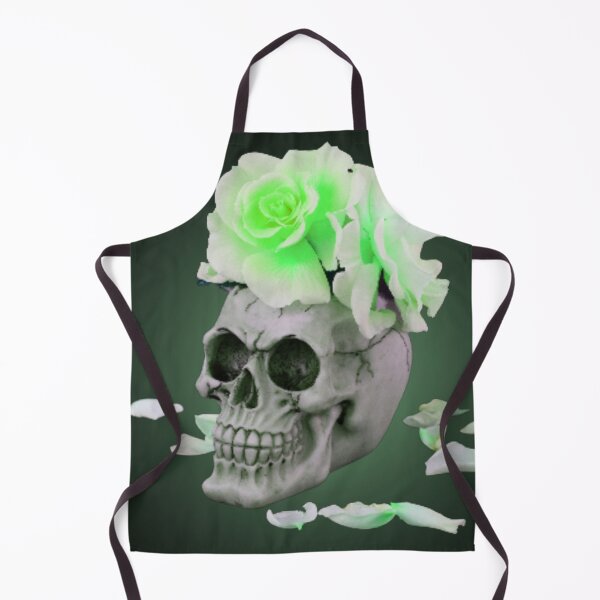 Item preview, Bones And Botany Green Skull designed and sold by TjsDesignsnMore.