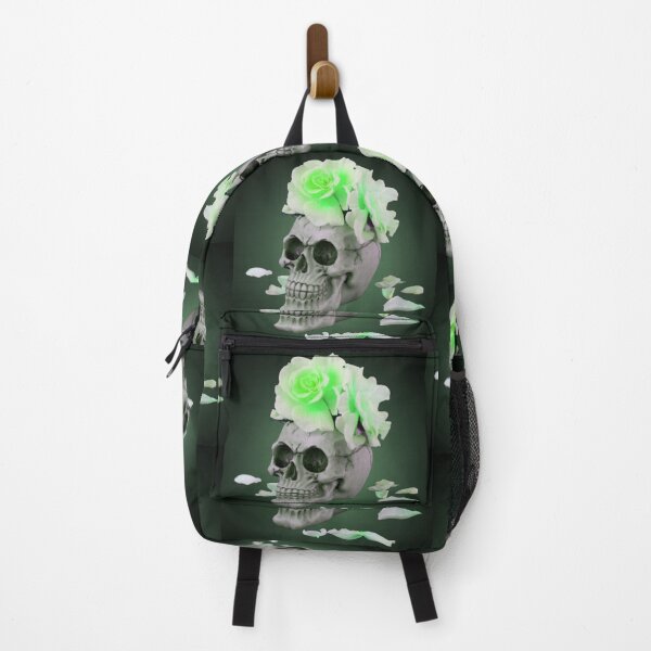 Item preview, Bones And Botany Green Skull designed and sold by TjsDesignsnMore.