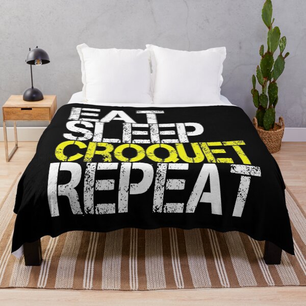 Item preview, Eat Sleep Croquet Repeat, Grunge  designed and sold by ACC .