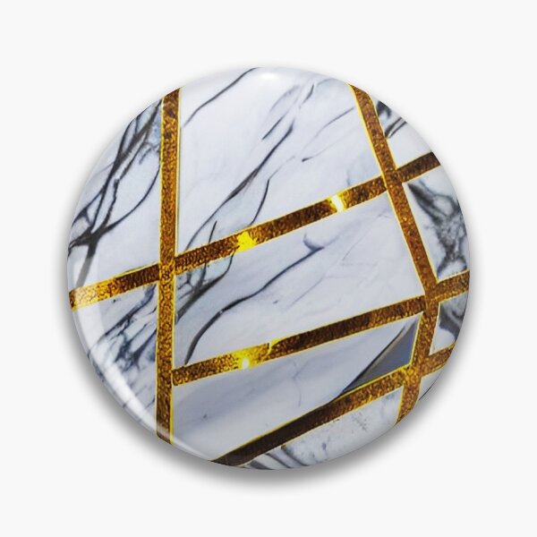 Item preview, Marble Black White with Golden Geometric Pattern designed and sold by Ascooepics.