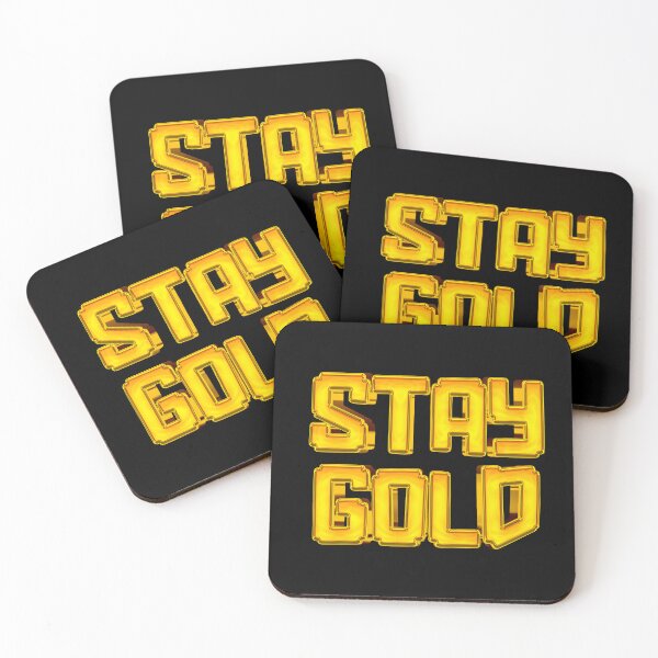 Item preview, Stay Gold Quote in Shiny Gold Bold 3D Block Typography designed and sold by Cawaiico.