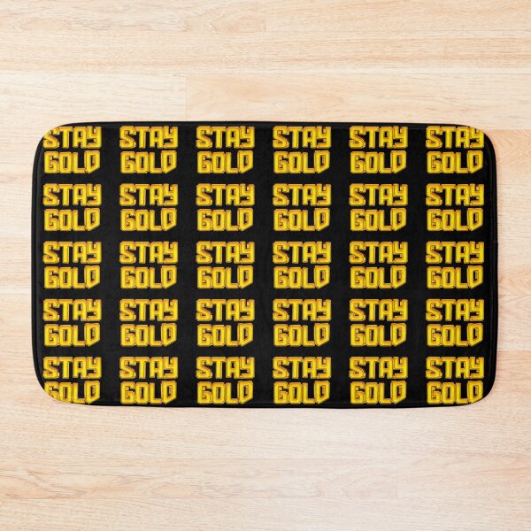 Item preview, Stay Gold Quote in Shiny Gold Bold 3D Block Typography designed and sold by Cawaiico.