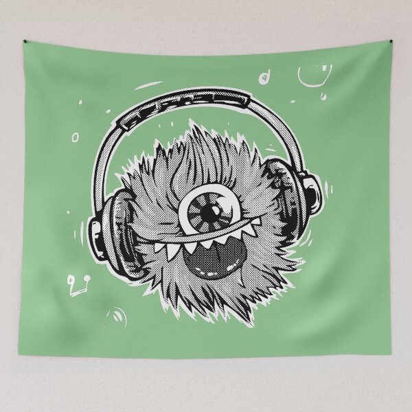 Item preview,  MUSIC MONSTER black and white  designed and sold by NBDesign78.