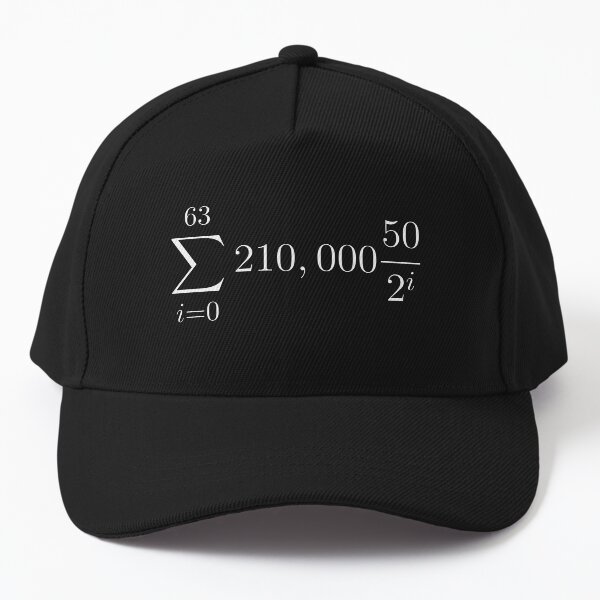 Item preview, Bitcoin max supply in a math formula - for dark background designed and sold by SoilAndSea.