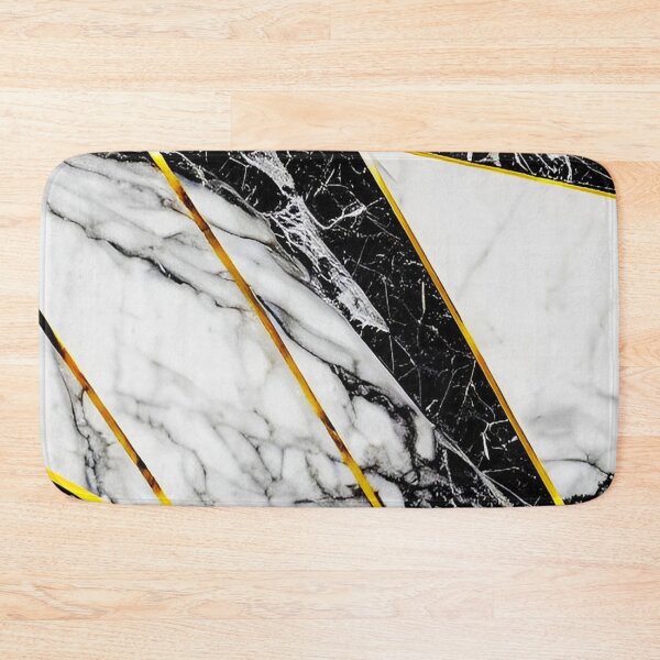Item preview, Marble Black White Gold Tile Texture designed and sold by Ascooepics.