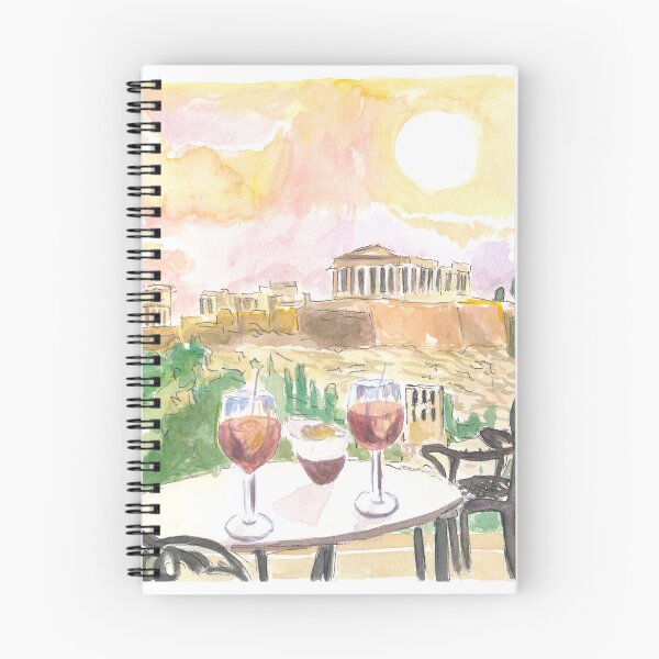 Item preview, Sunset Romance in Athens Greece with Aperitif and Acropolis View designed and sold by artshop77.