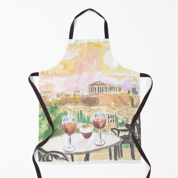 Item preview, Sunset Romance in Athens Greece with Aperitif and Acropolis View designed and sold by artshop77.