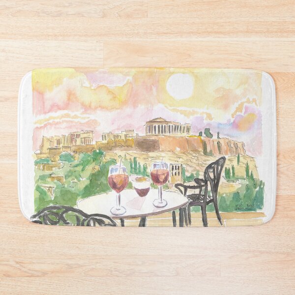 Item preview, Sunset Romance in Athens Greece with Aperitif and Acropolis View designed and sold by artshop77.