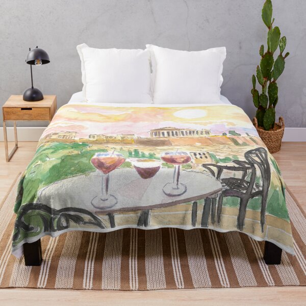 Item preview, Sunset Romance in Athens Greece with Aperitif and Acropolis View designed and sold by artshop77.