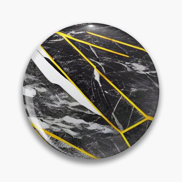 Item preview, Marble Black Gray Rock Texture with Golden Geometric Pattern designed and sold by Ascooepics.