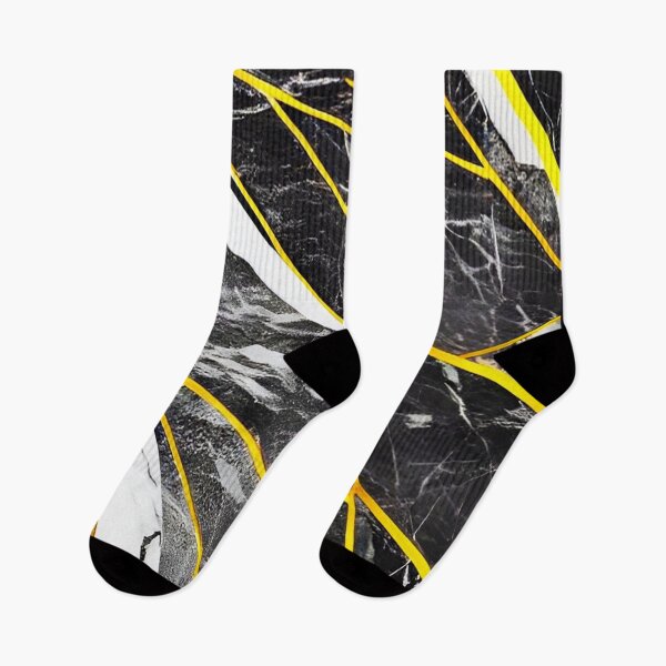 Item preview, Marble Black Gray Rock Texture with Golden Geometric Pattern designed and sold by Ascooepics.