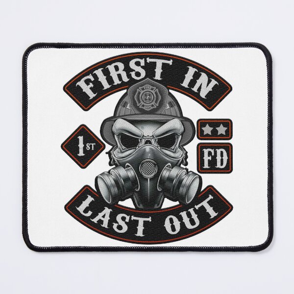 Item preview, First in Last Out Cool Firefighter Motto Idea for fireman loves funny slang sayings and quotes designed and sold by Thinline Fire Police EMS.