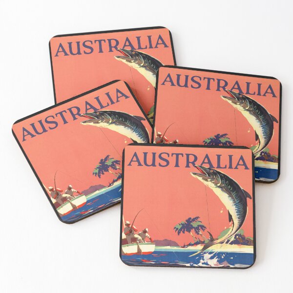 Item preview, AUSTRALIA Great Barrier Coral Reef 1935 Vintage Travel Tourism Poster Art by James Northfield designed and sold by retroposters.