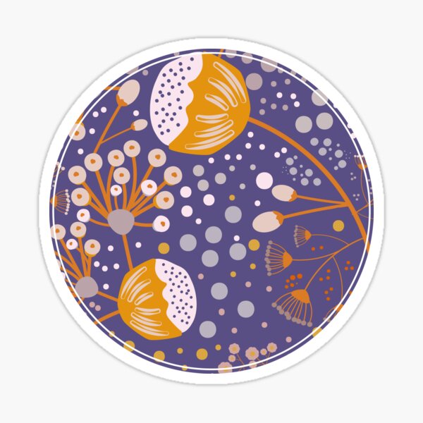 Petite flowers violet Sticker