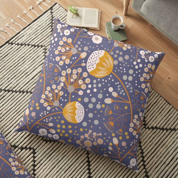 Petite Blumen violette Bodenkissen