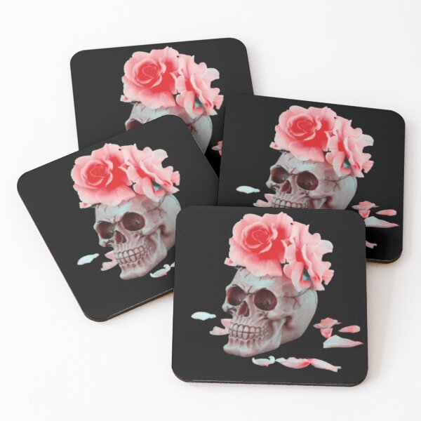 Item preview, bones and botany peach skull designed and sold by TjsDesignsnMore.