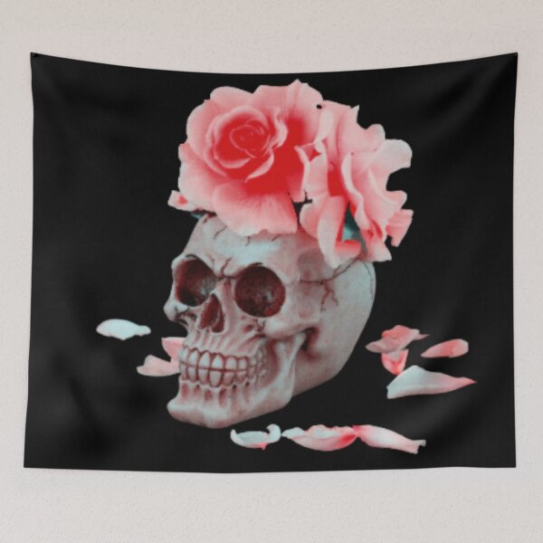 Item preview, bones and botany peach skull designed and sold by TjsDesignsnMore.