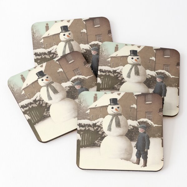 Item preview, Snowman - Vintage Colourised Photograph designed and sold by KLOIK.