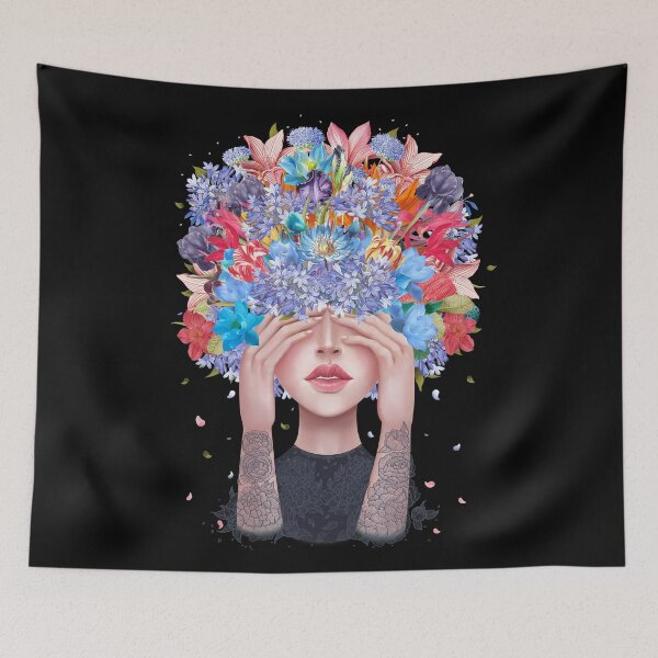 Item preview, Blooming mind on black designed and sold by Valeriya Korenkova Kodamorkovkart.