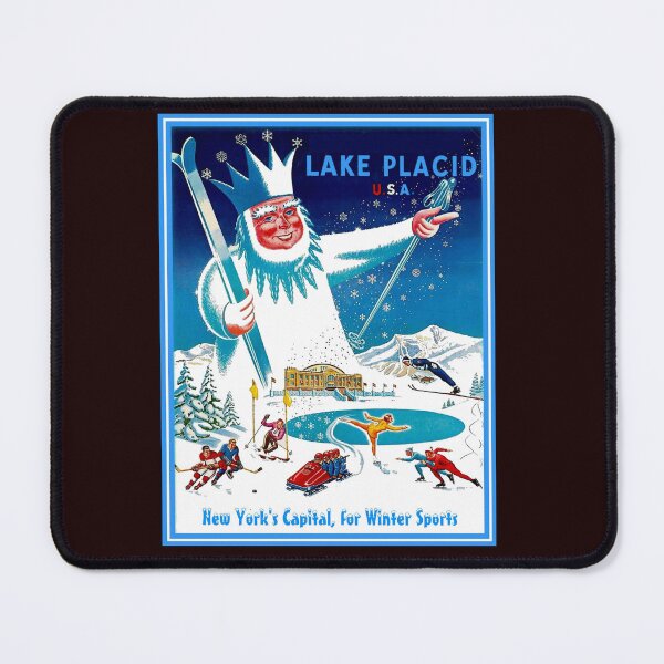Item preview, LAKE PLACID : Vintage Winter Sports Travel and Tourism Advertising Print designed and sold by posterbobs.