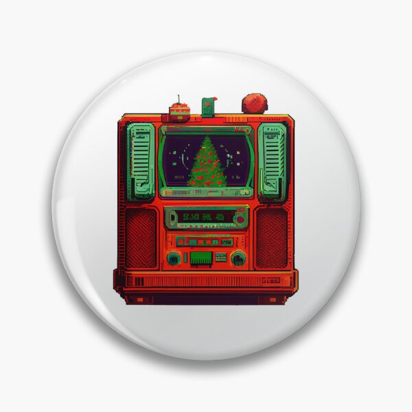 Item preview, Red retro radio (Christmas edition) designed and sold by Pixelarium.