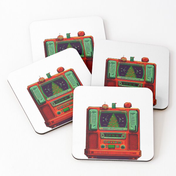 Item preview, Red retro radio (Christmas edition) designed and sold by Pixelarium.