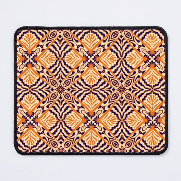 Item preview, Beautiful Blue and Orange Seamless Pattern designed and sold by patternologyy.