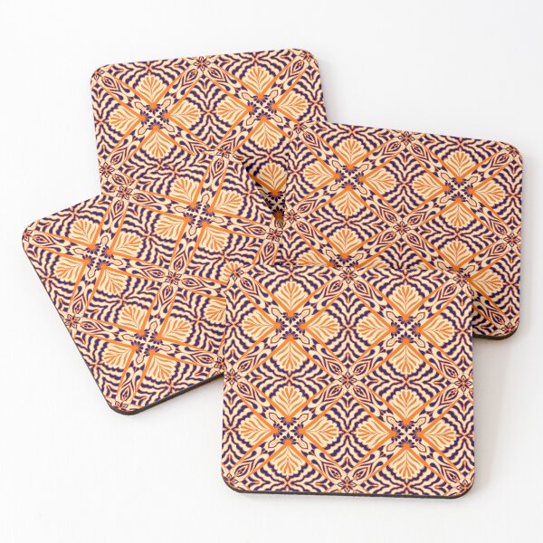 Item preview, Beautiful Blue and Orange Seamless Pattern designed and sold by patternologyy.