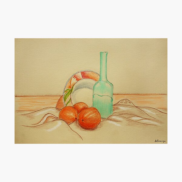 Item preview, Still life with vase and oranges designed and sold by Solotry.