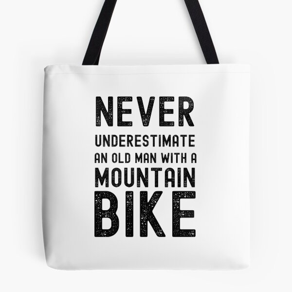 Artikelvorschau, Unterschätze niemals einen alten Mann mit einem Mountainbike entworfen und verkauft von hijackhippo.