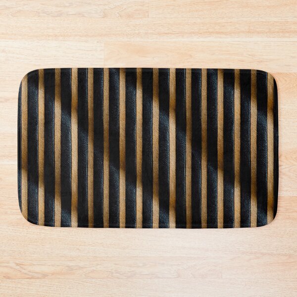 Item preview, Black leather with gold pinstripe designed and sold by Stepan Melnikov | Midpatterns.