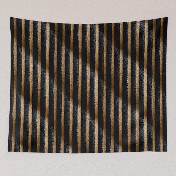 Item preview, Black leather with gold pinstripe designed and sold by Stepan Melnikov | Midpatterns.
