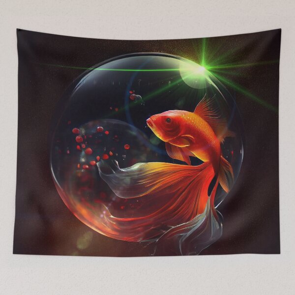 Item preview, Siamese Fighting Fish in a Bubble designed and sold by Aliveforfun.