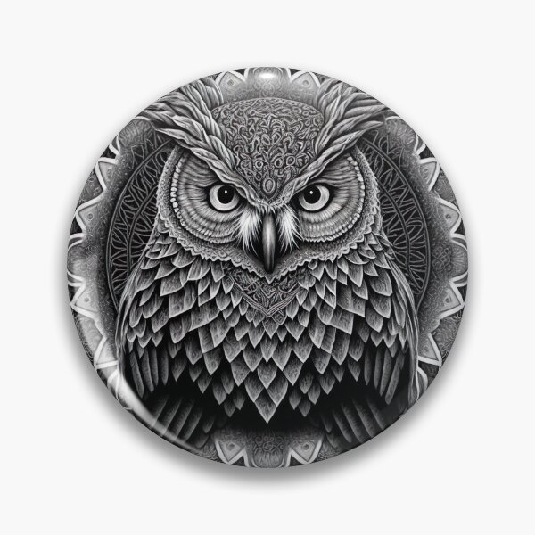 Item preview, Black and White Mandala Owl designed and sold by Victorsju.