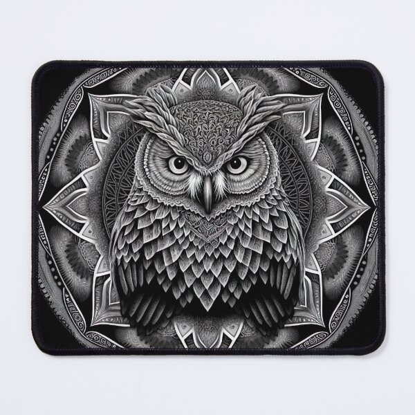 Item preview, Black and White Mandala Owl designed and sold by Victorsju.