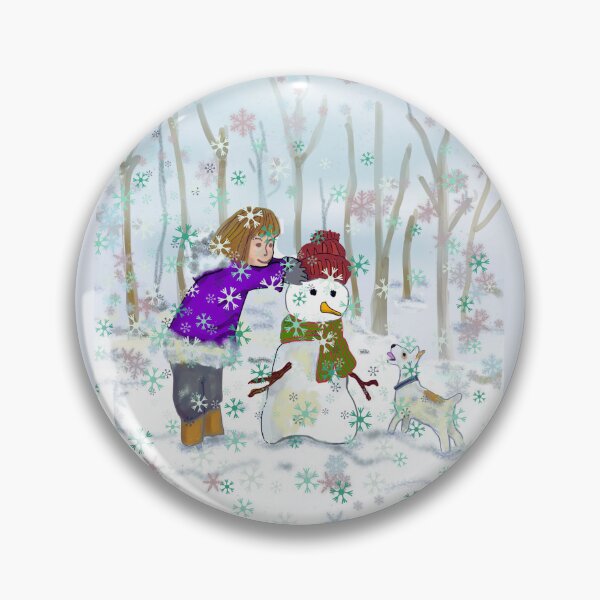 Item preview, The Girl Her Dog And The Snownman designed and sold by Eklectikos.
