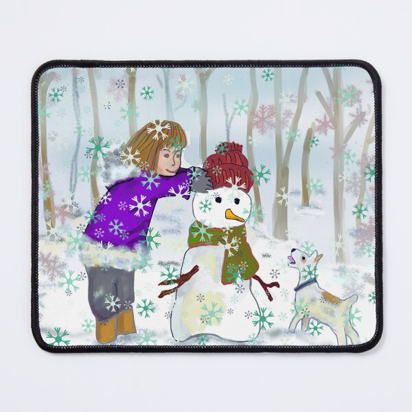 Item preview, The Girl Her Dog And The Snownman designed and sold by Eklectikos.