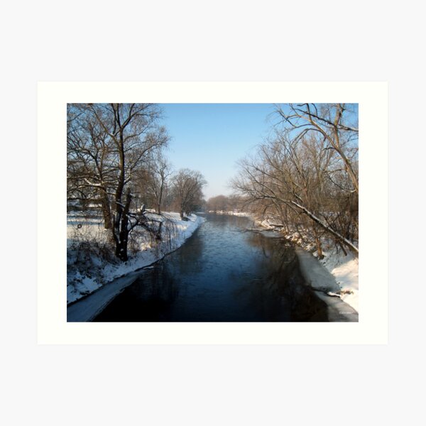 A Snowy Turtle Creek Art Print