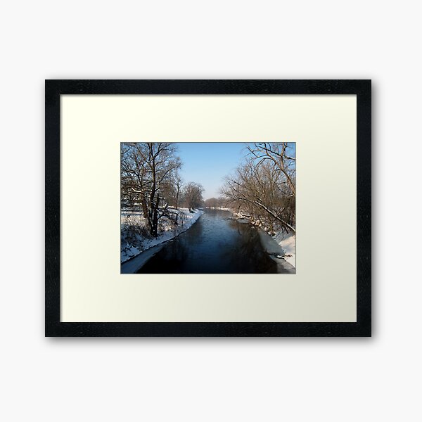 A Snowy Turtle Creek Framed Art Print