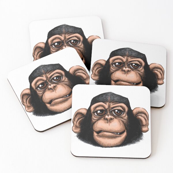 Item preview, Cheeky baby chimp in colour. designed and sold by bignose1977.