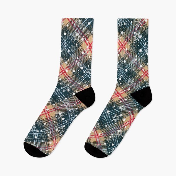 Item preview, Christmas Tartan Pattern with snowflakes designed and sold by trendingatees.