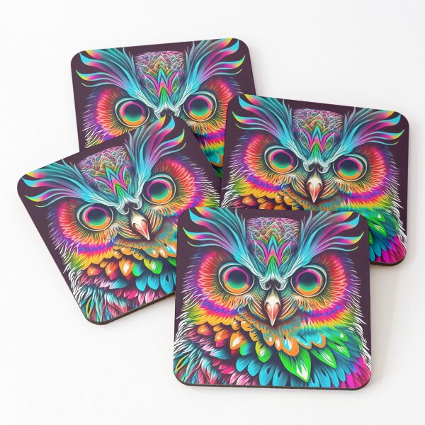 Item preview, Psychedelic and colorful owl designed and sold by Victorsju.