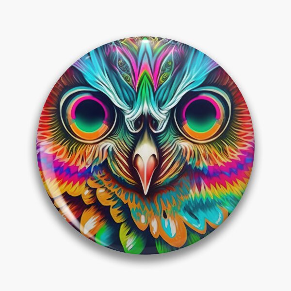 Item preview, Psychedelic and colorful owl designed and sold by Victorsju.