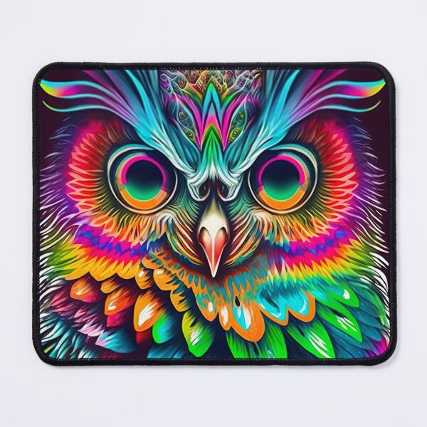 Item preview, Psychedelic and colorful owl designed and sold by Victorsju.