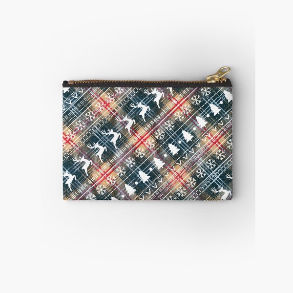 Item preview, Christmas Tartan Pattern with deer designed and sold by trendingatees.